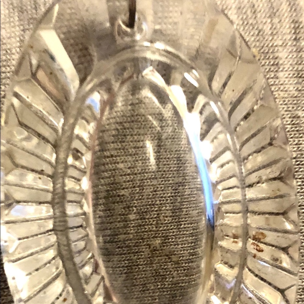 Swarovski Solid Crys Pend & Earrings Vintage - image 1